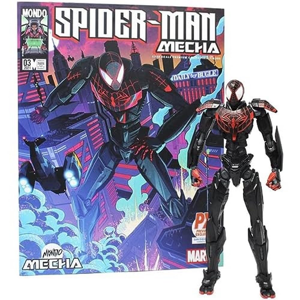 Mondo Tees San Diego Comic-Con 2021 limited availability Mondo Mecha Marvel Spider-Man Miles Morales Action Figure  Multicolor  25 ounce