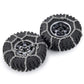 WEFEINO 4Pcs 1.9/2.2inch Wheel Tires Metal Snow Chains for 1/10 TRX-4 Axial SCX10 90046 RC Crawler Car (105MM)