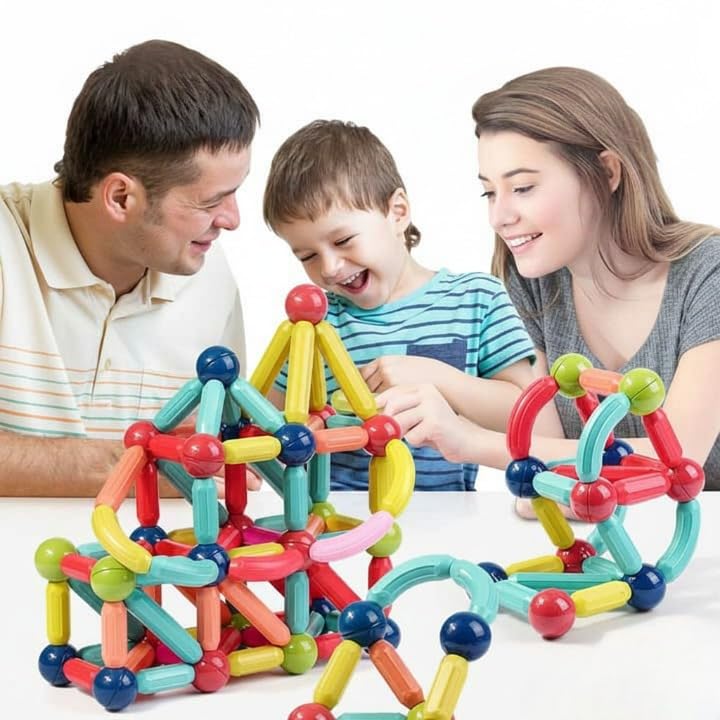 Antriksh Craft Flexible Magnetic Sticks Building Blocks For Kids Toys Girls Boys Educational Stem Learning Magnet Stick With Bal