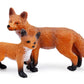 Uandme Fox Toy Figures Set Includes Arctic Fox & Red Foxes Figurines Cake Toppers (5 Foxes)