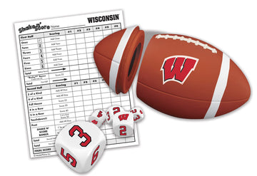 Masterpieces Game Day - Ncaa Wisconsin Badgers - Shake N' Score Dice Game