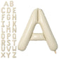 Letter Balloons Beige,40 Inch Letter A Balloons,A-Z Alphabet Name Foil Balloons,Big Single Cream Aluminum A Word Balloons Helium