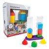 Edushape Geostacker Sensory Stack & Sorter - Multicolor Rubber Toy, 9 x 4.3 x 11 inches, Model 525015