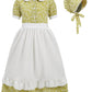 Fortmac Pioneer Dresses For Girls Colonial Prairie Dress Girls Short Sleeves 1800S Pilgrim Costume With Apron And Bonnet Green 1