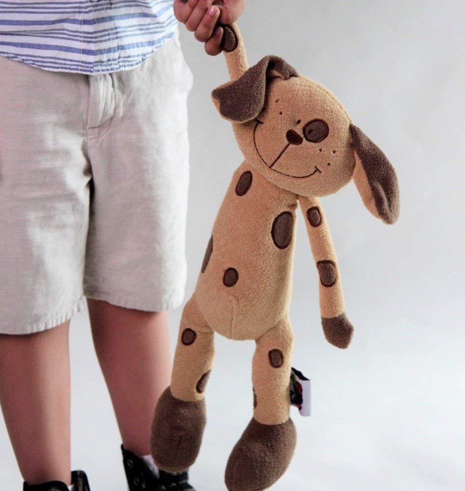 Snuggle Stuffs Plush Sitting Brown Peppered Puppy Dog, 15'