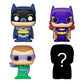 Funko Bitty Pop! Dc - Batgirl, 4-Pack - Batman, Batgirl, The Riddler And A Surprise Mystery Mini Figure - 0.9 Inch (2.2 Cm) - Dc Comics Collectable - Stackable Display Shelf Included - Gift Idea