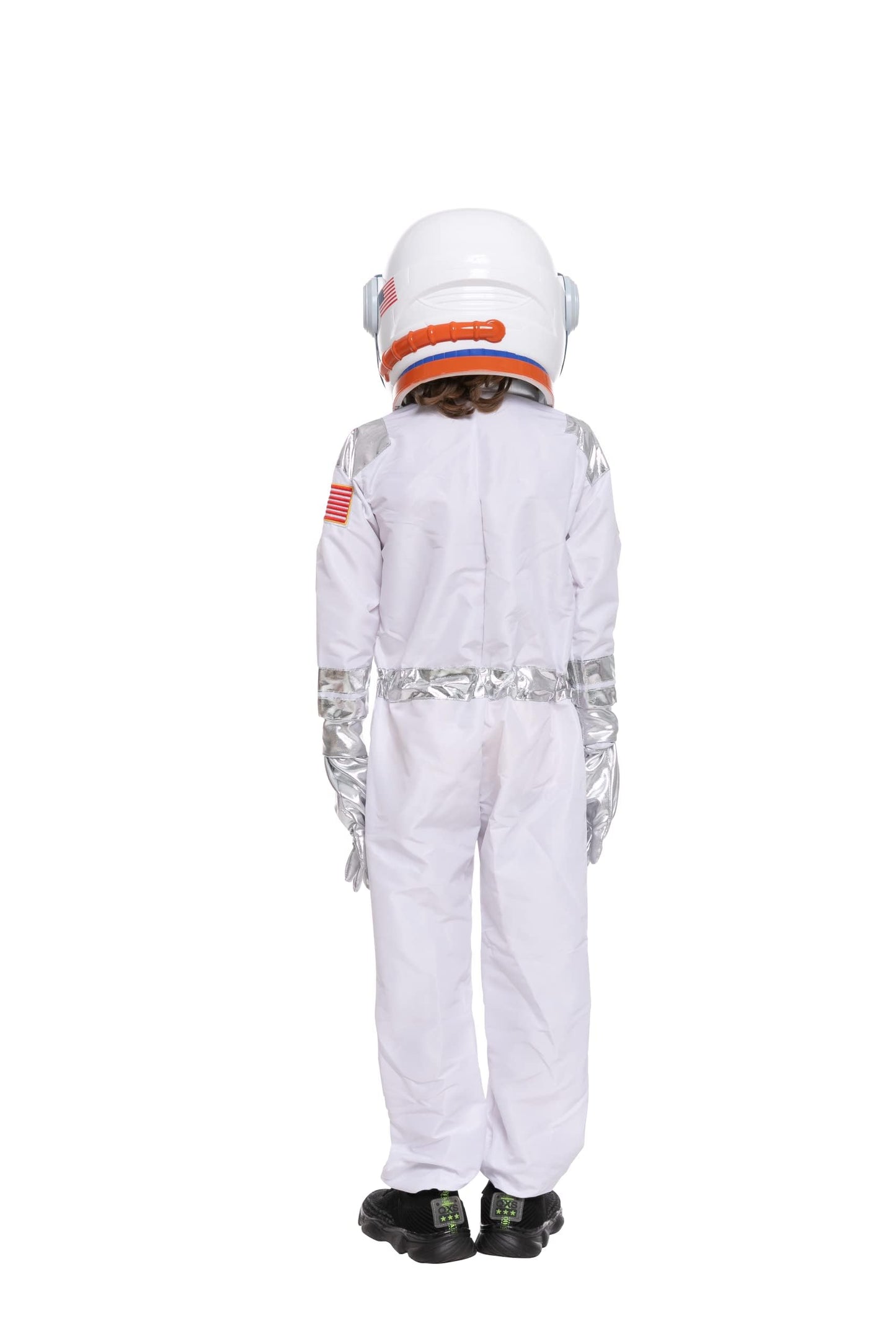 Spooktacular Creations Halloween Astronaut Costume For Kids, Unisex White Astronaut Outfit Set With Helmet, Toddler Pilot Jumpsu