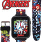 Accutime Kids Marvel Avengers Black Educational Touchscreen Smart Watch Toy For Girls, Boys, Toddlers - Selfie Cam, Learning Games, Alarm, Calculator, Pedometer And More (Model: Avg4597Az)