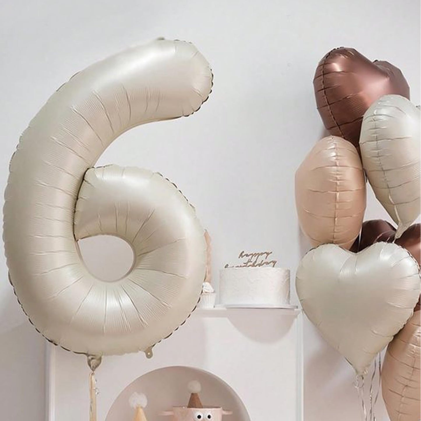 Wpensky 40 Inch White Foil Number 6 Balloon - Large Helium Birthday Decorations for Boys & Girls, 6th Anniversary Party Supplies