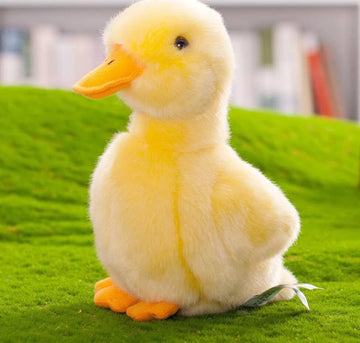 Backlood Toys 8 Inch Small Yellow Duck Plush Stuffed Toy - Acrylic Fiber, Cute Design