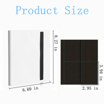 Card Binder  Small Card Album with PP Waterproof Pages  4 Pockets Trading Card Binder  Holds 160 Standard Cards  for TCG  MTG Collections Sports Cards Binder (White)