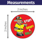 ZOCO - Fire Safety Stickers - Stop Drop Roll Sticker Roll (200 Count) - Firefighter Gifts for Kids - 2 Inch Round