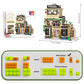 City Cafe Building Blocks Set With Led,1413Pcs Mini Bricks For Adults And Teen 14+ (Not Compatible With Lego)