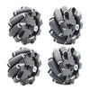 Swaytail Premium 97Mm Mecanum Wheel For Agv Robot Car Chassis, Omni Directional Tire With 4Pcs Metal 6Mm Coupling Motor Connector For Arduino Raspberry Pi Microbit Diy Rc Toy Part Steam Maker Remote