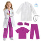Riorand Doctor Costume For Kids With Stethoscope Lab Coat Career Day Costume Halloween Dress Up For Boys Girls 3-11