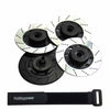 Hobbypower Aluminum 12mm Hex Hub Wheel Tires Brake Disc for 1/10 On-Road Car XI D3 D4 (Pack of 4,Black & Sliver)