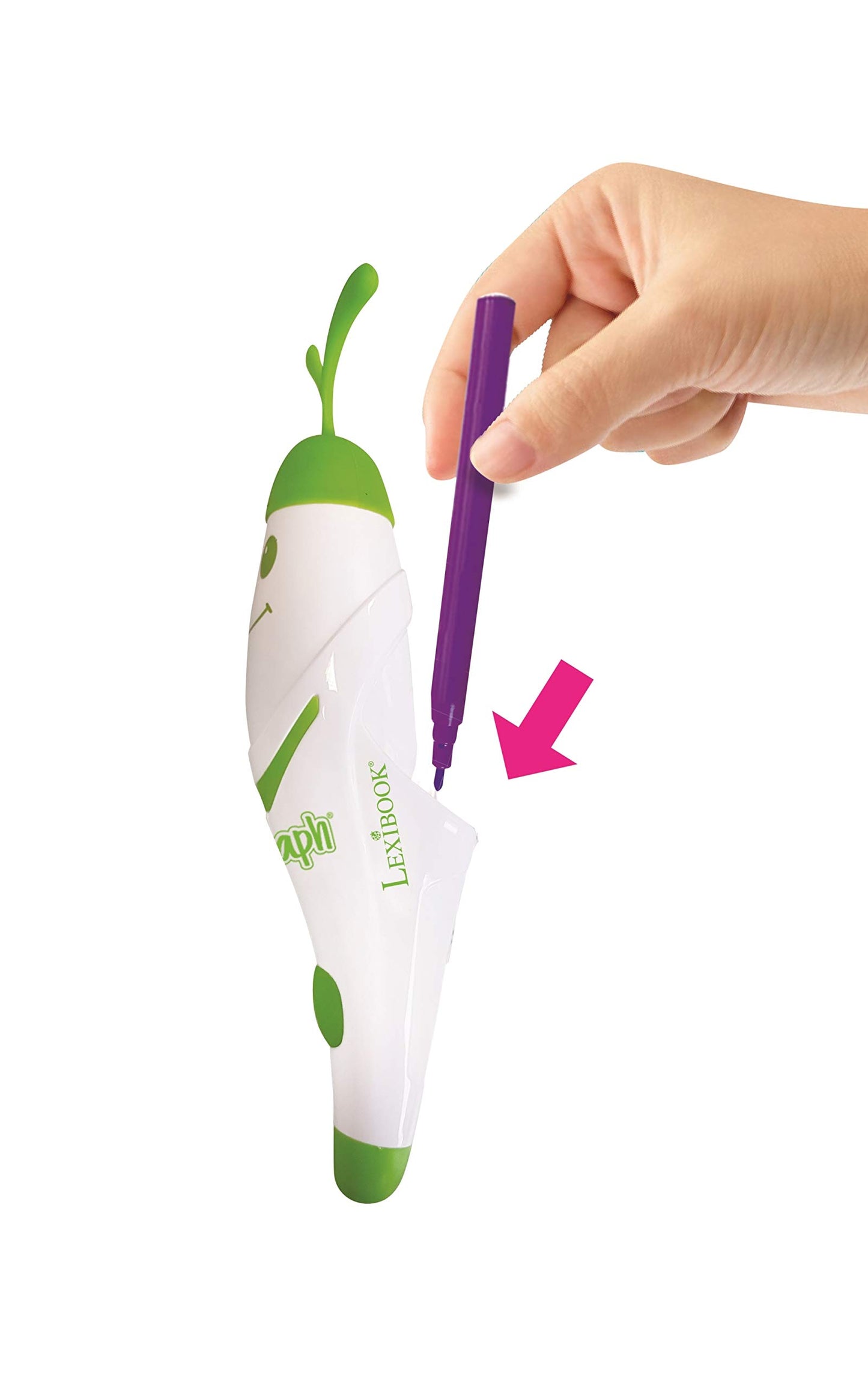 LEXIBOOK Aerograph Air Marker Sprayer, Spray Art Electric Airbrush Marker Set, Magic Pen Coloured Markers Stencils Children Toy