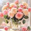 Tulip N Turtle Window Bouquet Diy Acrylic Paint By Number Kit For Adults Beginner Canvas Painting By Number Acrylic Painting. Wa