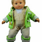 The Queen'S Treasures 15 Inch Doll Clothes Designed For Use With Bitty Baby Dolls, Green & Cream Overalls, Shirt, Jacket & Shoes, Compatible With American Girl'S Bitty Baby Twins