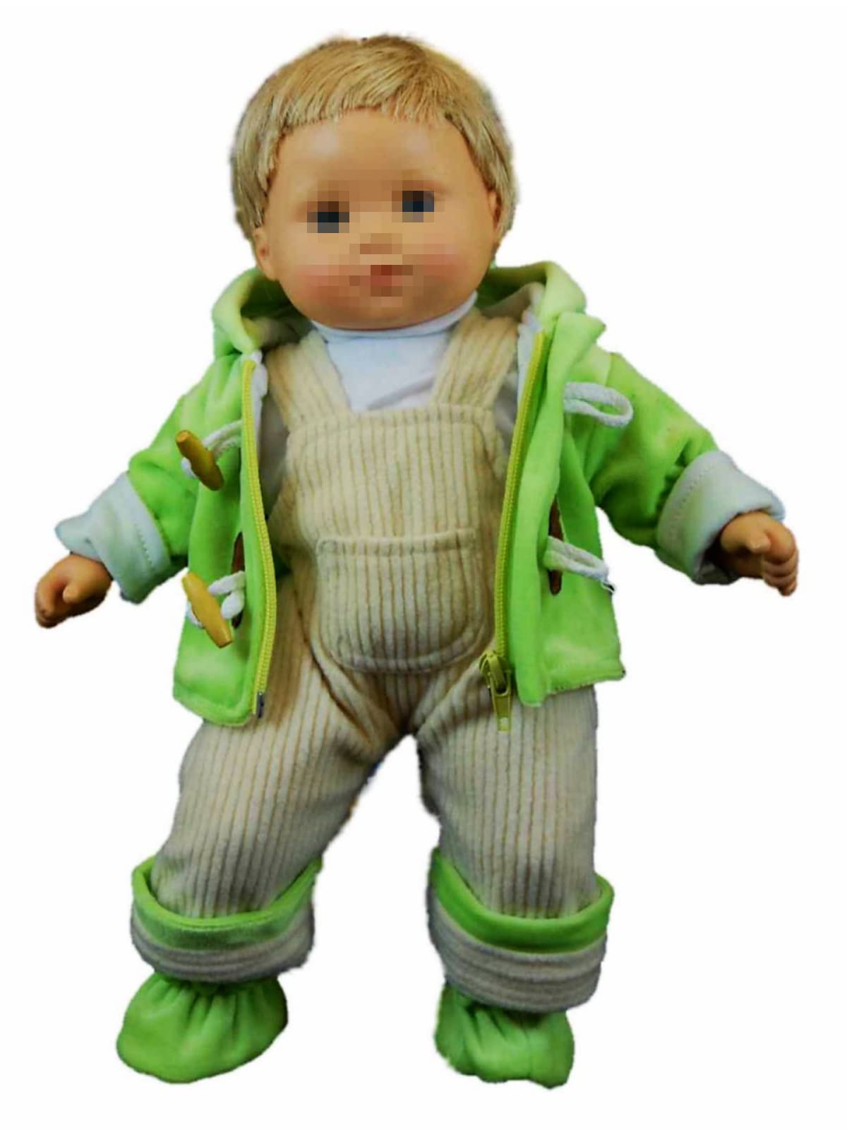 The Queen'S Treasures 15 Inch Doll Clothes Designed For Use With Bitty Baby Dolls, Green & Cream Overalls, Shirt, Jacket & Shoes, Compatible With American Girl'S Bitty Baby Twins