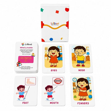 Lillbud My Body Parts Flash Cards For Toddlers | Educational Learning | 15 Doublesided Cards, Body Awareness & Vocabulary Devel