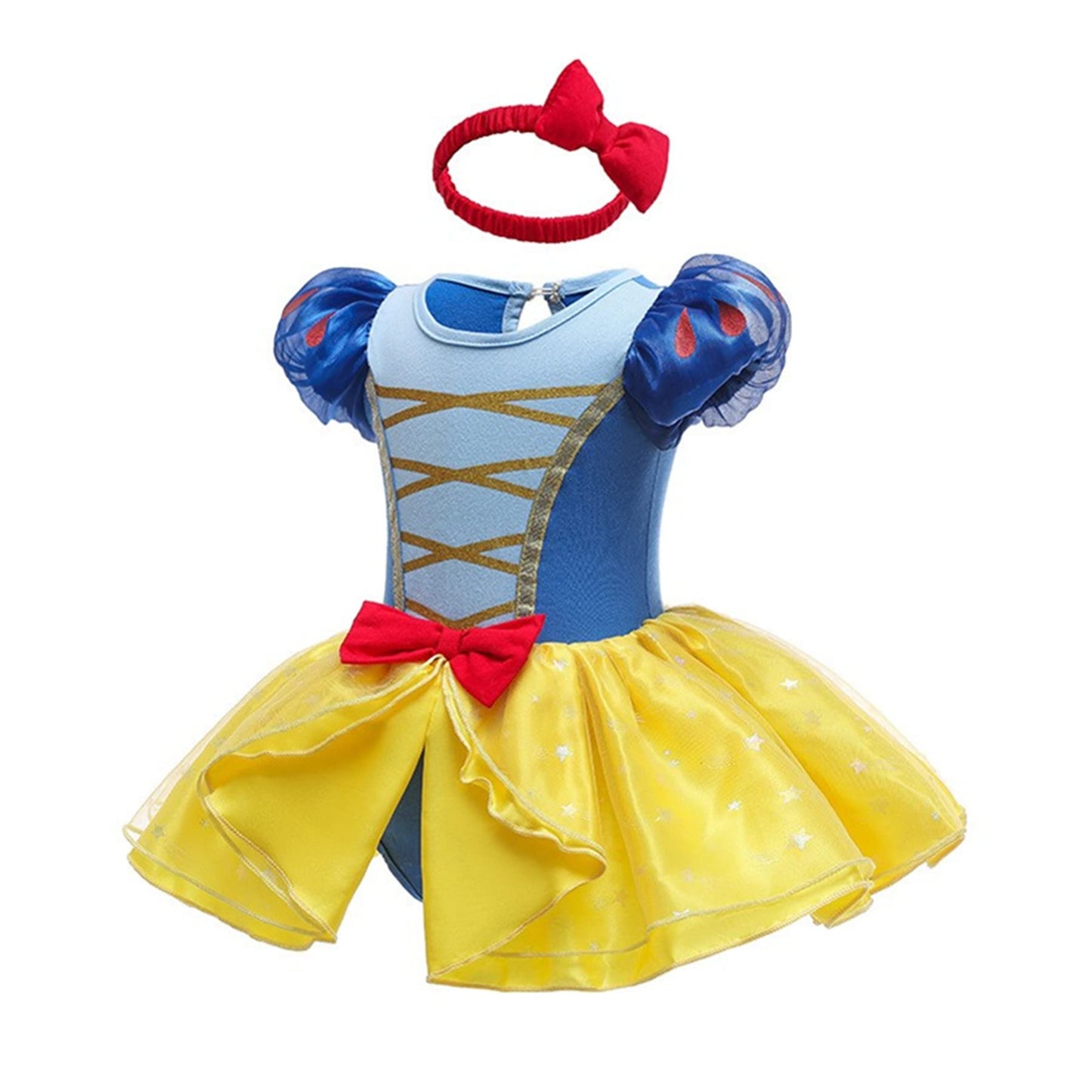Snow Baby Girls Costume For Infant Romper Onesie Babysuit Birthday Christmas Halloween With Headband 6-9Months(E04-80)