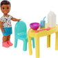 Barbie Skipper Babysitters Inc Small Doll and Accessories Playset with Toddler Boy Doll  Table  Chairs and 4 Food-Themed Pieces-New