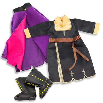 Oct17 Fits Compatible With American Girl 18' Princess Costume 18 Inch Doll Clothes Outfit Set Costume Purple