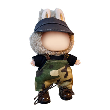 17cm Doll Clothes for Doll, Outfits Costumes Compatible with Dolls Keychain Accessories (Camouflage Strap)
