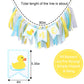 Rubber Ducky 1st Birthday high chair banner - Rubber Duck 1st Birthday Decoration, Light Blue 1st Birthday banner for Boys, Summ