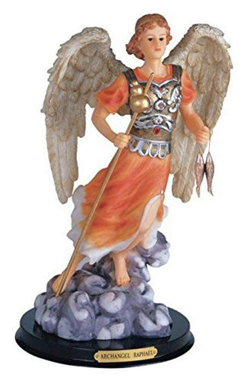 Stealstreet Ss-G-312.55 Archangel Raphael Holy Figurine Religious Decoration Decor, 12''