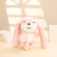 Bunny Plush Toy Stuffed Animal Funny Rotating Head Rabbit Plush Pillows Toy Cute Sensory Soft Stuffed Animals Doll That Show You