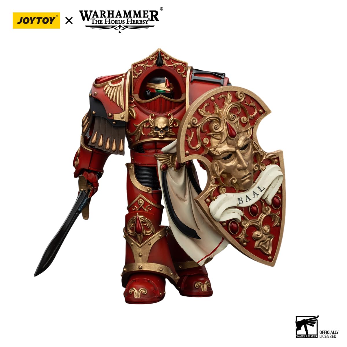 JOYTOY Warhammer The Horus Heresy Blood Angels Crimson Paladins Squad Crimson Paladin 2, 1:18 Scale Action Figure Mecha Joy Toy