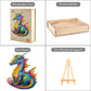 KAAYEE Wooden Jigsaw Puzzles-Wooden Puzzle mature-themed 100 PCS Unique Shape Advanced Dragon Wooden Jigsaw Puzzle for mature-themed  Fathers Christmas Family Games (S-9.8 * 8.5 in)