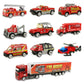 Coolplay Fire Truck Toy Set for Kids, Toy Vehicles Carrier Truck with Die-cast Cars, Rescue Firetruck for Boys 3-6 Years Old