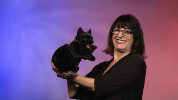 Folkmanis Black Cat Hand Puppet, 1 Ea