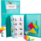 Craveon Tangram Wooden Magnetic Puzzle Book Game for Kids, Educational and Early Development Tangram, Jigsaw Shapes Dissection w