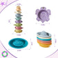 Amchsuri Bath Toys For Kids Ages 1-3, 14 Pcs Mold Free Toddler Bath Toys For 2-4 Bathtub Water Table Toys Bath Boats And Cups For Babies 6-12 Months Early Learning Educational Gift