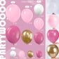 Partywoo Pink And Gold Balloons, 140 Pcs Pastel Pink And Chrome Gold Balloons Different Sizes Pack Of 18 Inch 12 Inch 10 Inch 5 Inch For Balloon Garland Arch As Birthday Decorations, Party Decorations