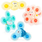 JOFONY 4 PCS Suction Cup Spinners Toys for Baby,Spinning Toy for Baby 3+Months Toddlers Sensory Activity Fidget Bath Toy Educati