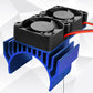 VXL-3s ESC Cooling Fan and Motor Dual Fan Set Compatible with Traxxas Slash 4x4 Stampede 4x4 Rustler 4x4 Hoss 4  4 Velineon VXL