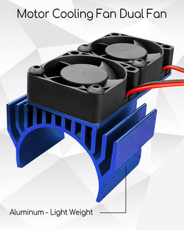 VXL-3s ESC Cooling Fan and Motor Dual Fan Set Compatible with Traxxas Slash 4x4 Stampede 4x4 Rustler 4x4 Hoss 4  4 Velineon VXL