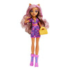 Monster High Clawdeen Doll with 10+ Flexible Joints, Purple Faux Fur, Model HKY75, Ideal for Girls Ages 4 and Up