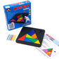 Toysbox Mystery Puzzle, Brain Teaser Triangle Game, Colorful Geometric Pieces and Sticks Challenge, Made of MDF Wood Material, E