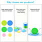 DLUGOPIS 100 Pcs Dry Erase Tokens Set - 1 Inch & 1.5 Inch Reusable Plastic Game Discs with Storage Box & 4 Wipes, 10 Colors