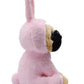 YONLIT Adorable Pug Stuffed Animal Dressed in a Pink Bunny Outfit, Super Cute and Soft Plush Puppy for Easter Gifts or Dog Lover