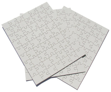 Inovart Puzzle-It 63-Piece Blank Puzzle, 24 Puzzles Per Package, 8-1/2' X 11', White