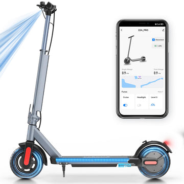 Caroma Electric Scooter 350W, E Scooter Adults With Adjustable Handlebar, 9'' Tire Big Wheel Ecooter For Adults, Cruising Contro