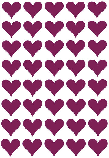 19Mm (3/4 Inch) Purple Heart Sticker Sheets Crafting Labels For Decorations And Party Supplies - 4320 Pack By Royal Green