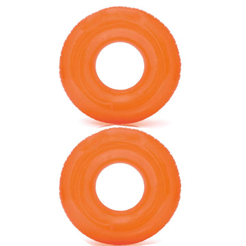 Intex 59260Ep Colorful Transparent Inflatable Swimming Pool Tube Raft (2 Pack)